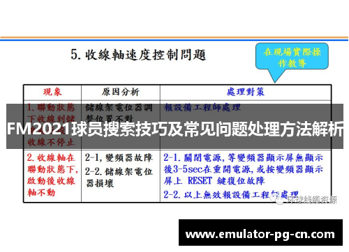 FM2021球员搜索技巧及常见问题处理方法解析